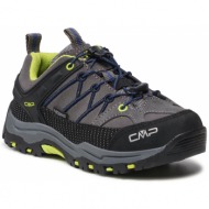  παπούτσια πεζοπορίας cmp - kids rigel low trekking shoes wp 3q13244 graffite/marine 35ud