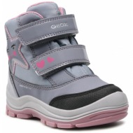  μπότες χιονιού geox - b flanfil g.b abx a b163wa a050fu c0502 s grey/pink