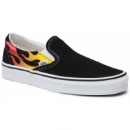  πάνινα παπούτσια vans - classic slip-on vn0a38f7phn1 (flame) black/black/tr wht