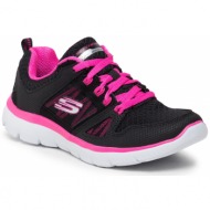  παπούτσια skechers - new world 12997/bkhp black/hot pink