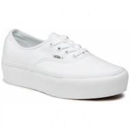  πάνινα παπούτσια vans - authentic platfor vn0a3av8w001 true white