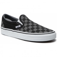  πάνινα παπούτσια vans - classic slip-on vn000eyebpj black/pewter checkerboard