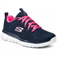  παπούτσια skechers - get connected 12615/nvhp navy/hot pink