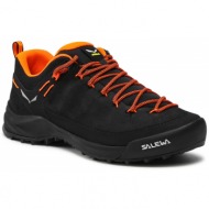  παπούτσια πεζοπορίας salewa - ms wildfire leather 61395 0938 black/fluo orange