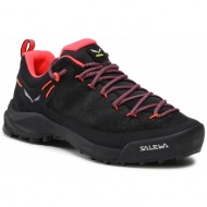  παπούτσια πεζοπορίας salewa - ws wildfire leather 61396-0936 black/fluo coral