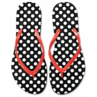  women`s flip-flops frogies dots