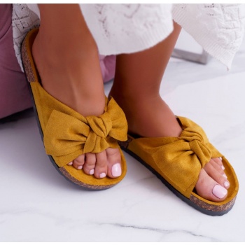 slippers on the cork sole dark yellow σε προσφορά
