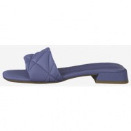  tamaris blue leather slippers - women