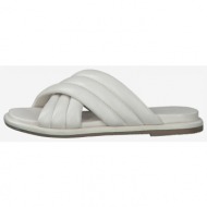  white tamaris leather slippers - women