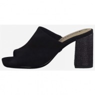  tamaris heeled black slippers - women