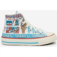  blue-white kids ankle patterned sneakers converse sweet scoops - guys