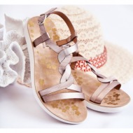  children`s leather sandals with buckle silver dimmel