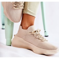  slip-on women`s sport shoes light beige dalmiro