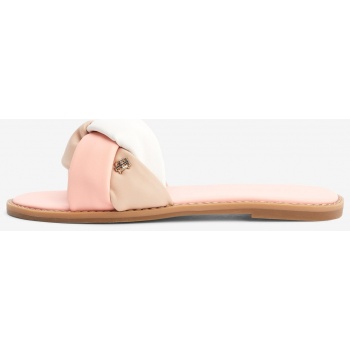 white-pink women`s leather slippers σε προσφορά
