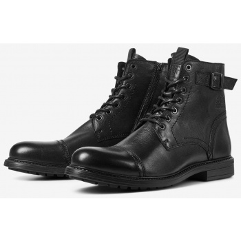 black ankle leather jack & jones shelby