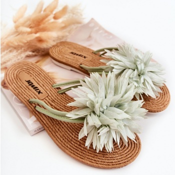 women`s flip-flops with fabric ornament σε προσφορά