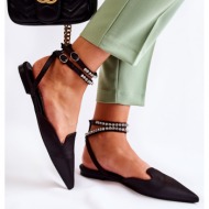 women`s sandals with spitz toe black amisha