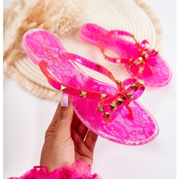 women`s rubber flip flops pink monise σε προσφορά