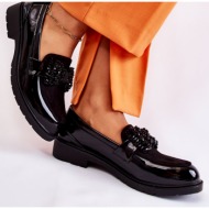 women`s brogues lacquered with a bow black laurent
