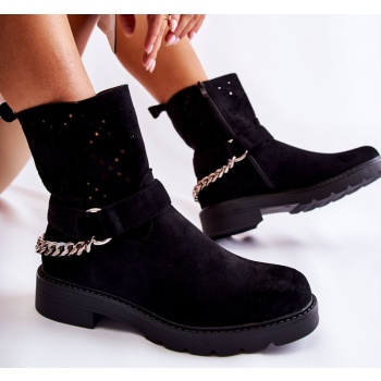 openwork booties with a zipper with a σε προσφορά