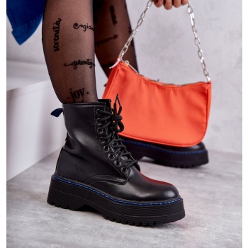 women`s tied boots glany black callie σε προσφορά