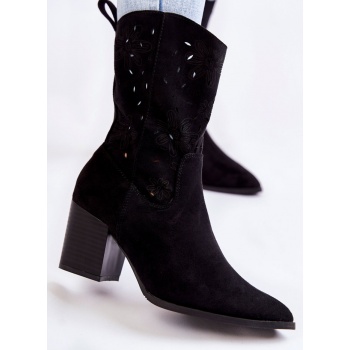 women`s suede boots with cowboy boots σε προσφορά