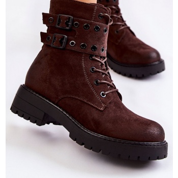 women`s suede warm boots brown silvor σε προσφορά