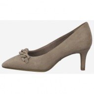  tamaris beige leather heel pumps - women