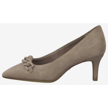tamaris beige leather heel pumps - women σε προσφορά