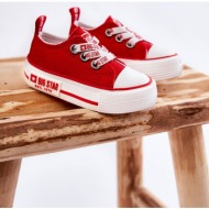  children`s cloth sneakers big star kk374051 red