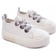  children`s leather sneakers big star kk374058 white