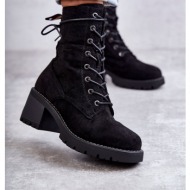  women`s warm boots on high heel balck julieta