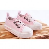  children`s cloth sneakers big star kk374052 pink