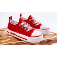  children`s cloth sneakers big star kk374071 red