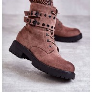  women`s suede warm boots bright brown silvor