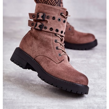 women`s suede warm boots bright brown σε προσφορά
