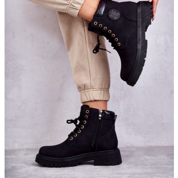 leather warm boots black felizia σε προσφορά