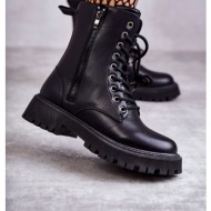  leather warm boots workers tied black maria