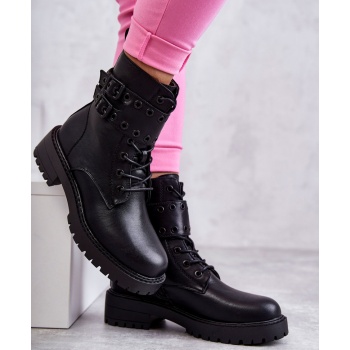 women`s warm leather boots black silvor σε προσφορά
