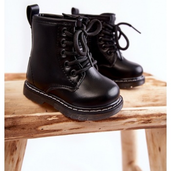 children`s leather boots with zipper