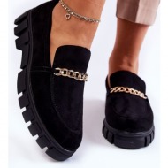  suede shoes with chain black anne