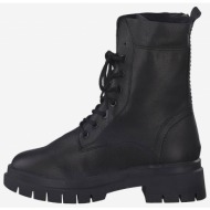  black leather ankle heel shoe tamaris - women
