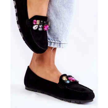 women`s suede loafers with decorations σε προσφορά