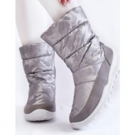  women`s high snow boots big star kk274600 grey