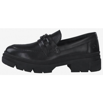 black leather loafers tamaris - women σε προσφορά