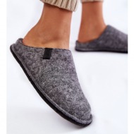  classic women`s slippers big star kk276014 grey