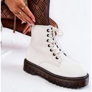  women`s boots with zipper big star kk274536 white