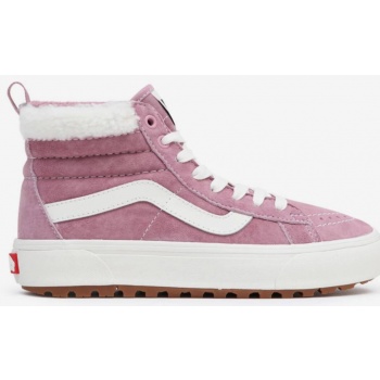 pink women`s ankle leather sneakers σε προσφορά