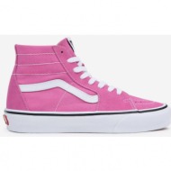  dark pink women`s ankle leather sneakers vans - women