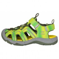  dětské sandály s reflexními prvky alpine pro anguso neon green